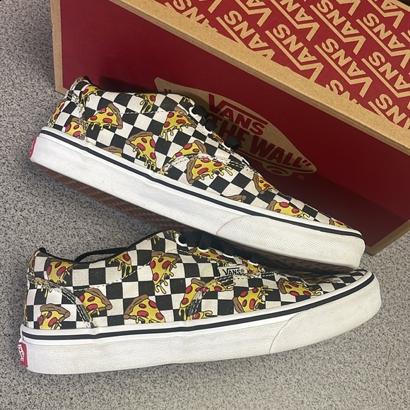Kids' Vans Doheny Canvas Checkerboard Pizza Skate Shoes (Size 5) - Picture 4 of 13